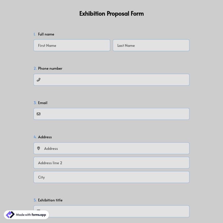 Exhibition Proposal Form