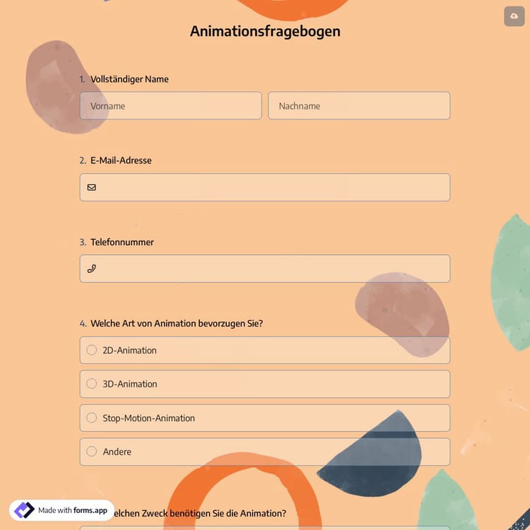 Animationsfragebogen