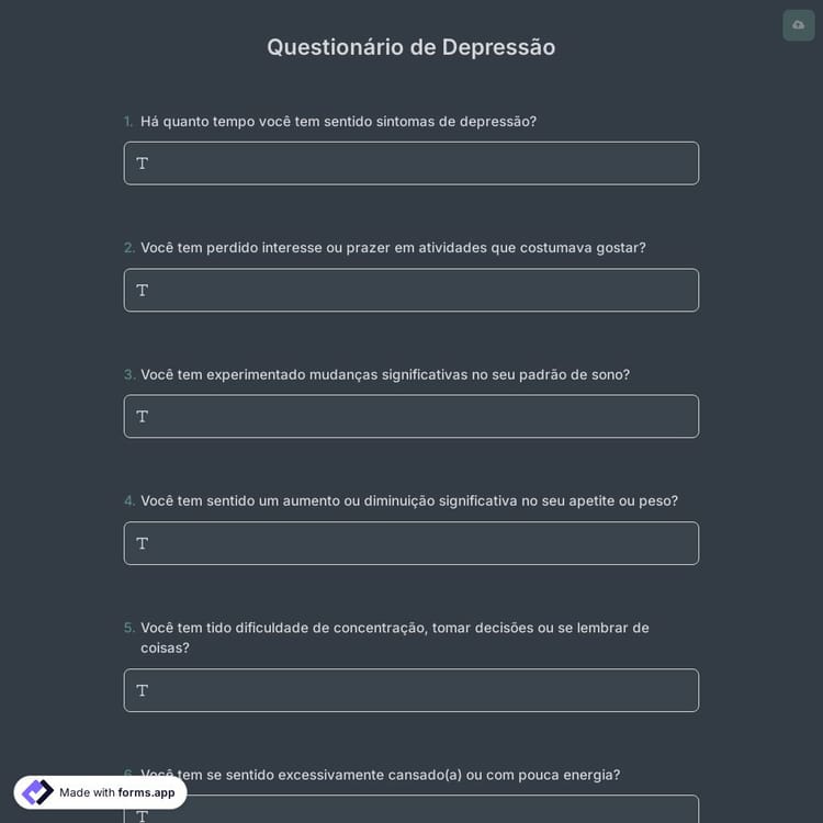 Questionário de Depressão