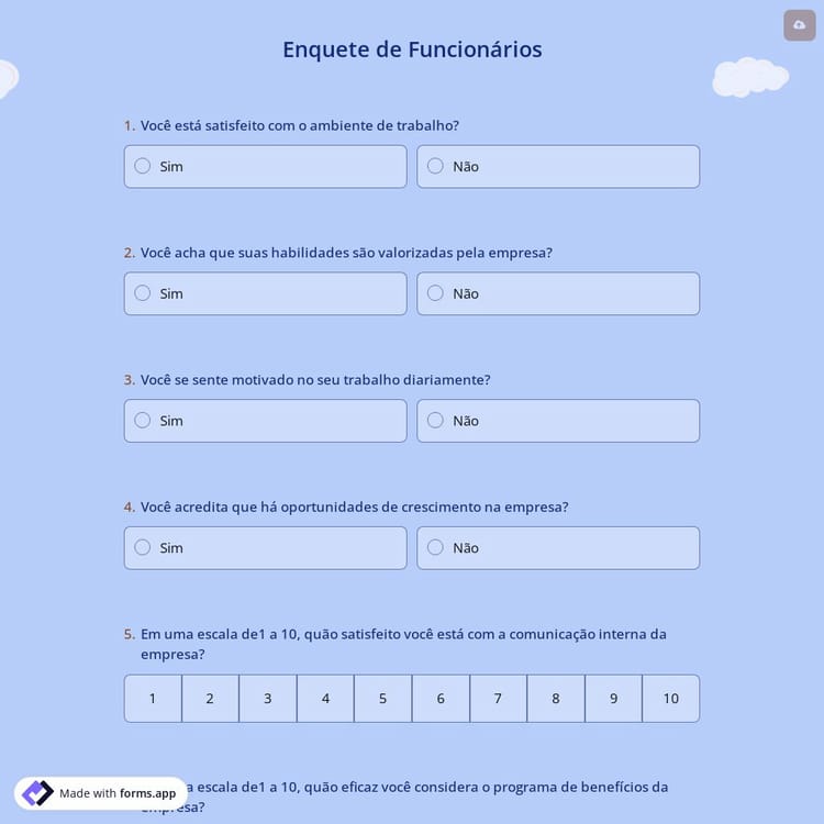 Enquete de Funcionários