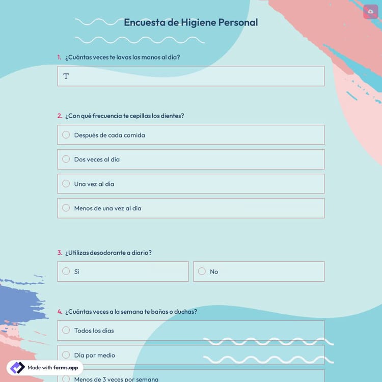 Encuesta de Higiene Personal