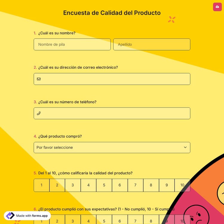 Encuesta de Calidad del Producto