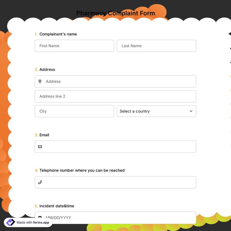 Pharmacy Complaint Form