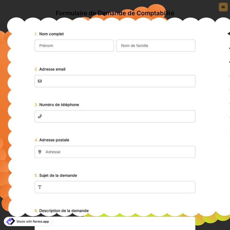 Formulaire de Demande de Comptabilité
