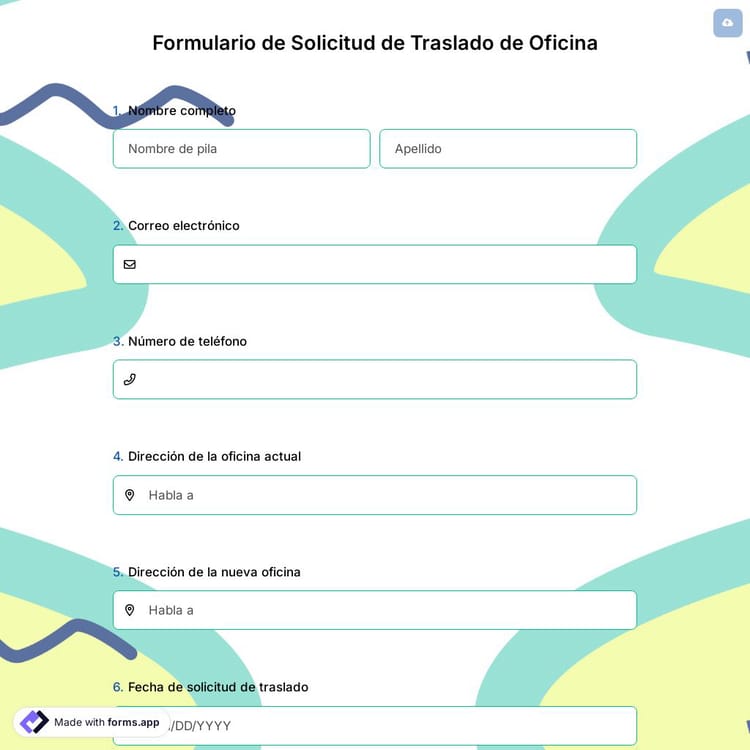 Formulario de Solicitud de Traslado de Oficina