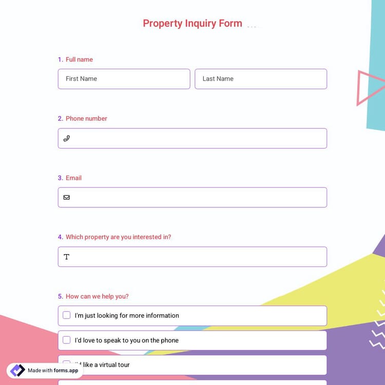 Property Inquiry Form