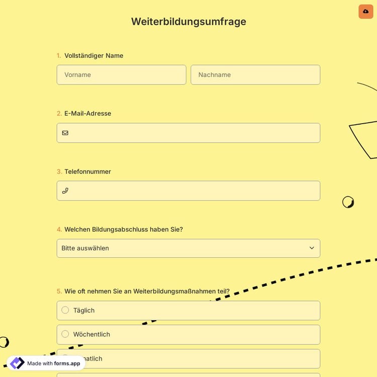 Weiterbildungsumfrage