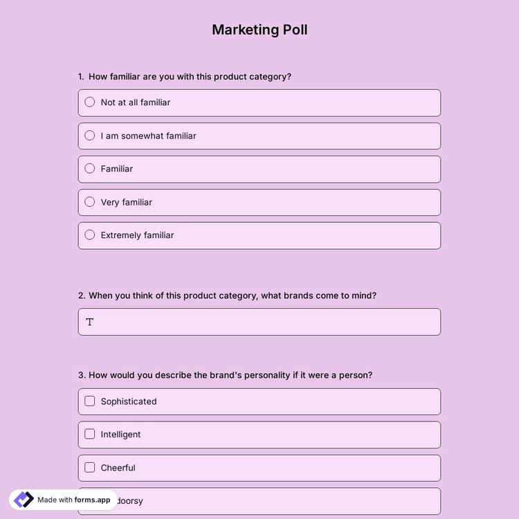 Marketing Poll