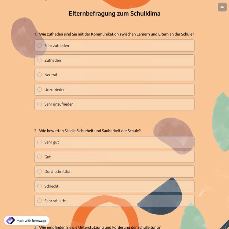 Elternbefragung zum Schulklima