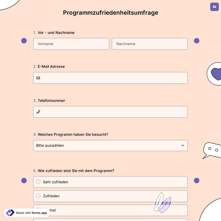Programmzufriedenheitsumfrage