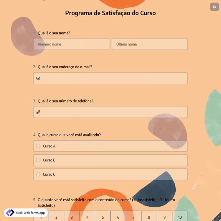 Programa de Satisfação do Curso