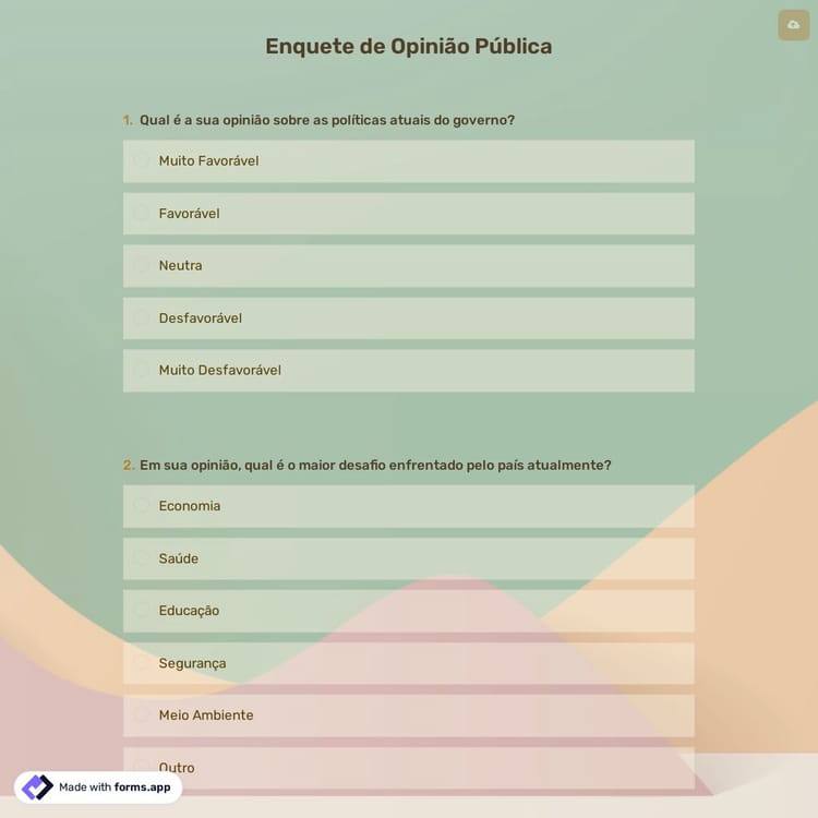 Enquete de Opinião Pública