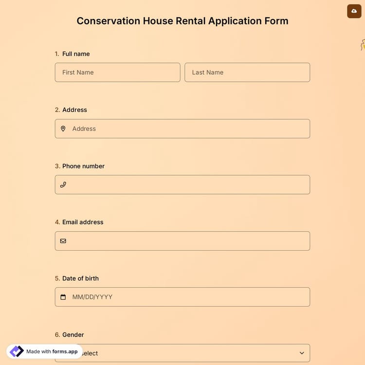 Conservation House Rental Application Form