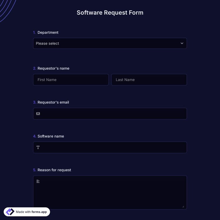 Software Request Form