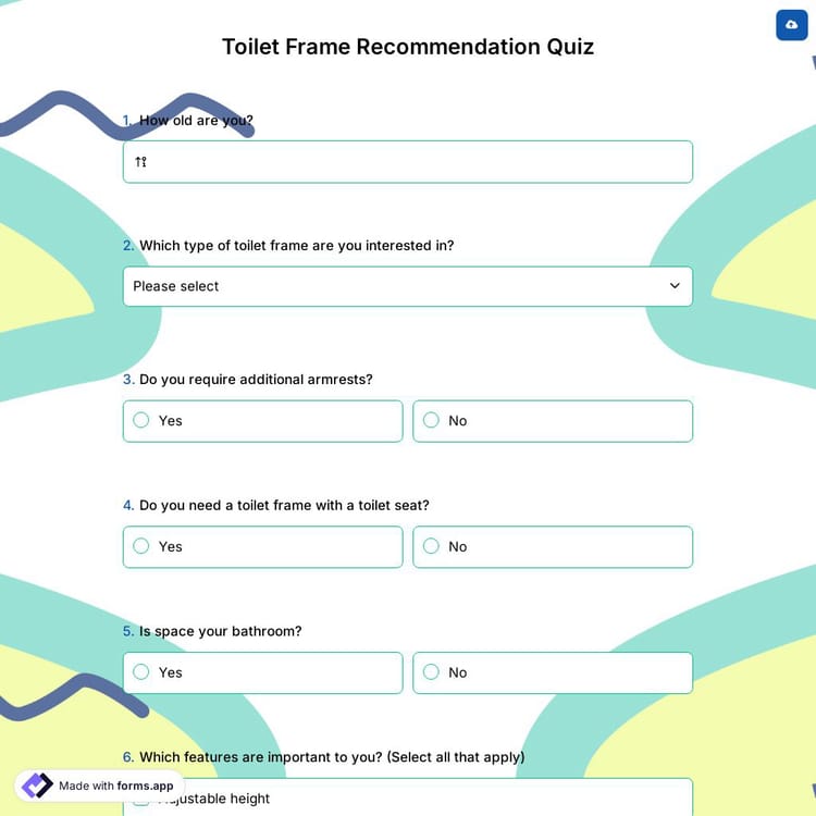 Toilet Frame Recommendation Quiz