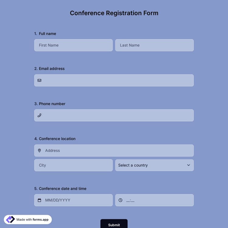 Conference Registration Form