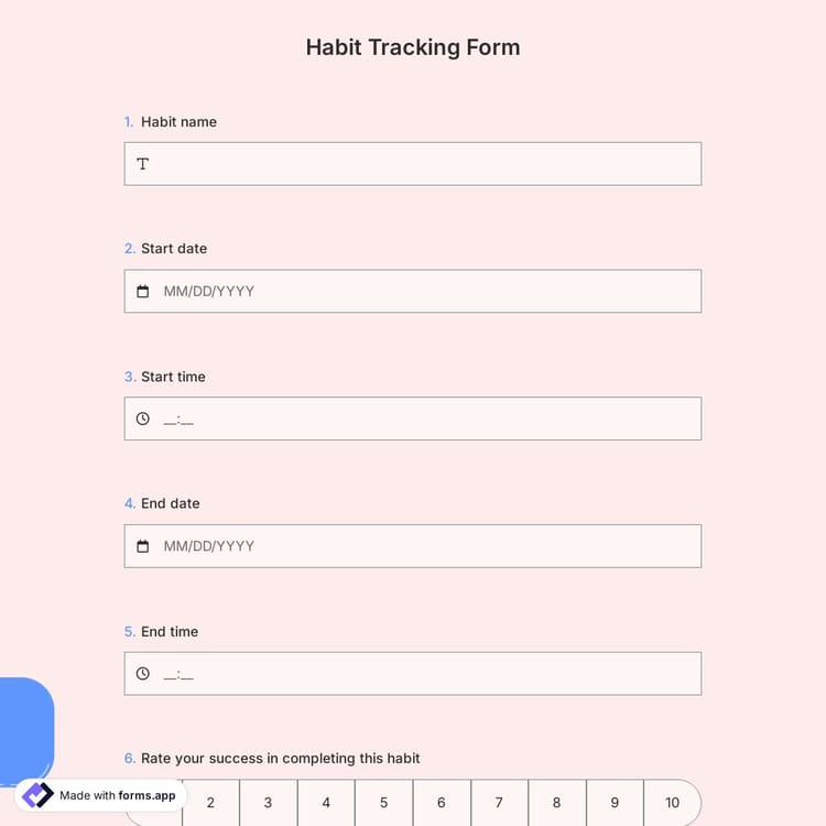 Habit Tracking Form