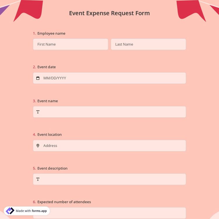 Event Expense Request Form