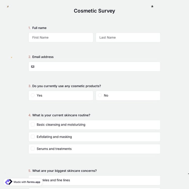 Cosmetic Survey