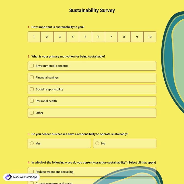 Sustainability Survey
