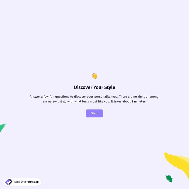 Personality Quiz Template