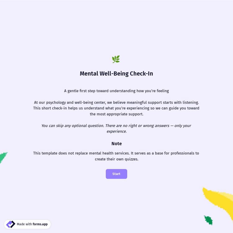 Mental Health Quiz