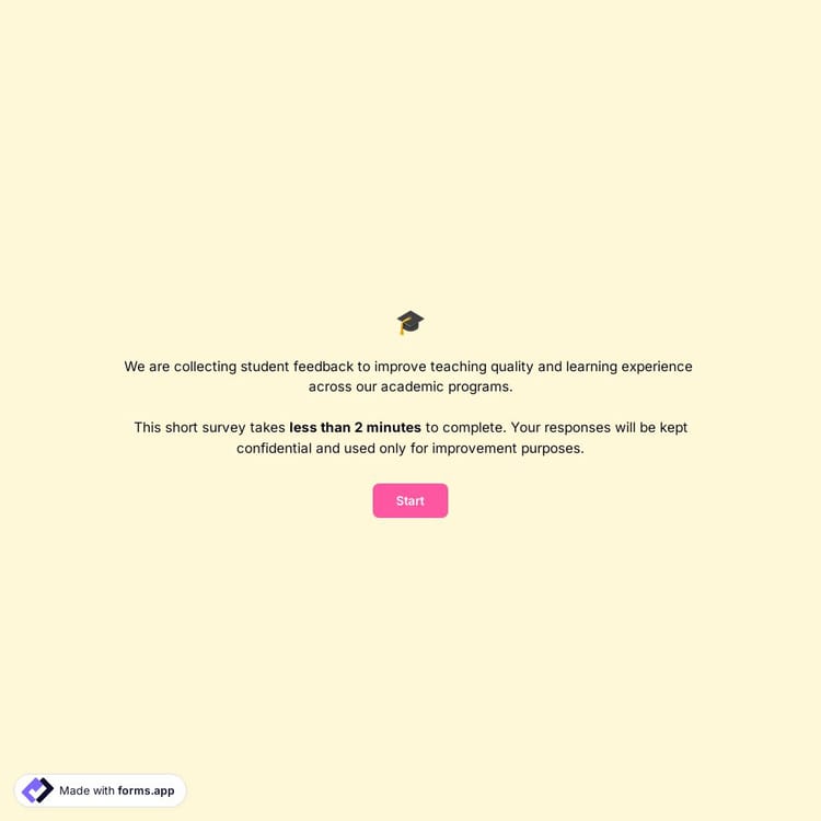 Student Feedback Form