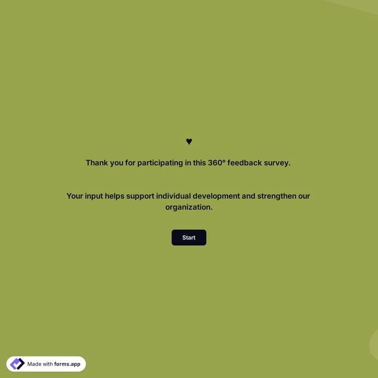 360 Degree Feedback Survey Template