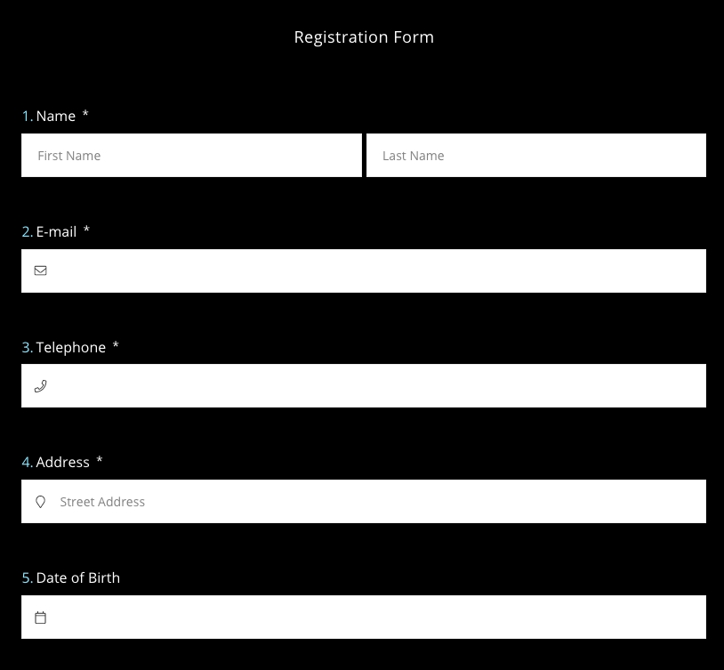 Modèle de formulaire d'inscription gratuit | Créer un formulaire d